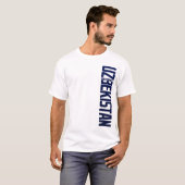 UZBEKISTAN_vert_blue Tシャツ (正面フル)