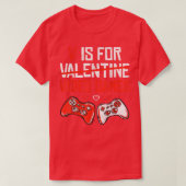 Vおもしろいはビデオゲーム用Valentines Day Gamer Bo Tシャツ (デザイン正面)