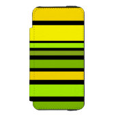 Vおもしろいストライプ色+背景色 INCIPIO iPhoneウォレットケース (フォリオ 正面)