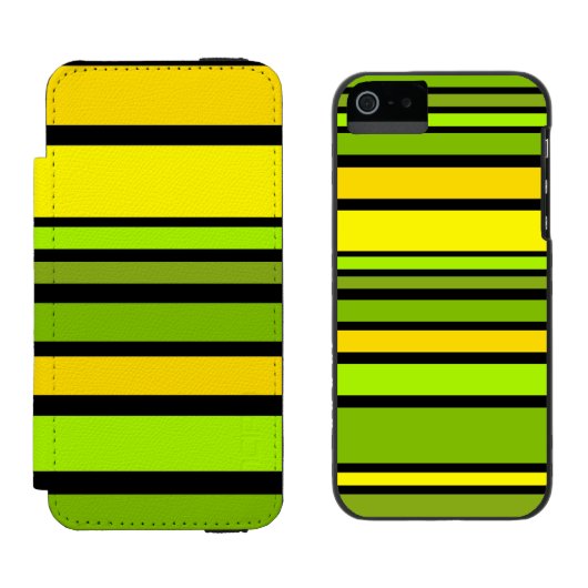 Vおもしろいストライプ色+背景色 INCIPIO iPhoneウォレットケース (並び)