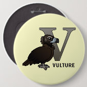 Vつはハゲタカのためです 缶バッジ (正面&裏面)