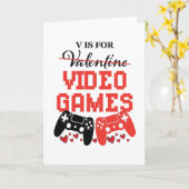 Vのビデオゲームアンチバレンタインデー カード (黄色い花)