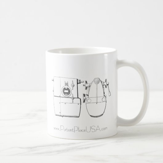 Vのヘッドストックのマグに印を付けて下さい コーヒーマグカップ (右)