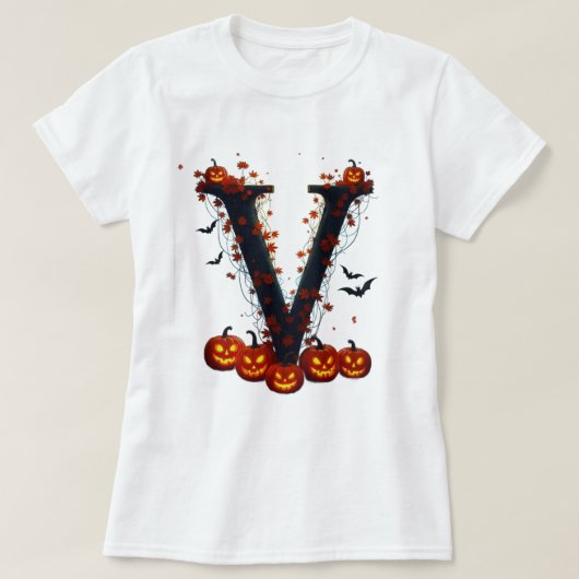 Vのミッドナイトデザイン Tシャツ (デザイン正面)