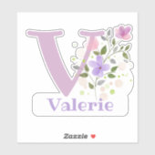 Vの文字が入ったValerieステッカー カットアウト シール (シート)