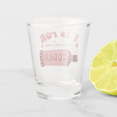 Vはウォッカレトロフォントバレンタおもしろいイン ショットグラス (裏面)