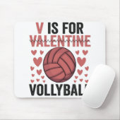 Vはバレンタインデーおもしろいバレーボール愛好家のための マウスパッド (マウス)