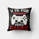 Vはバレンタインデー付きビデオゲーム用 クッション (裏面)