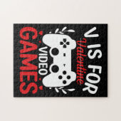 Vはバレンタインデー付きビデオゲーム用 ジグソーパズル (横)