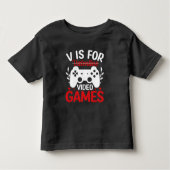 Vはバレンタインデー付きビデオゲーム用 トドラーTシャツ (正面)