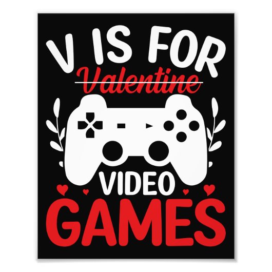 Vはバレンタインデー付きビデオゲーム用 フォトプリント            (正面)