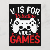 Vはバレンタインデー付きビデオゲーム用 ポストカード (正面)