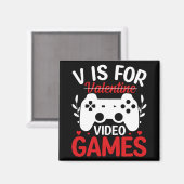 Vはバレンタインデー付きビデオゲーム用 マグネット (正面/裏面)