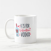 Vはバレンタインデー、Vday、バレンタインデー コーヒーマグカップ (左)