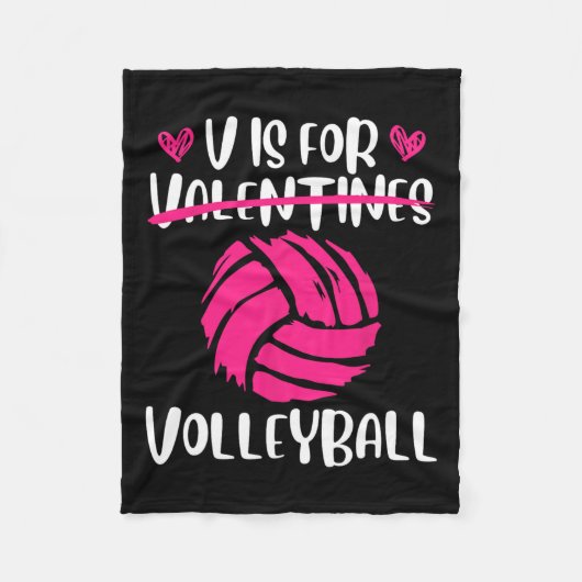 Vはバレーボールのバレンタイン愛バレンタイン39sダ フリースブランケット (正面)