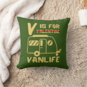 Vはバンライフバレンタインギフトおもしろいアイディア用 クッション (ブランケット)