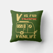 Vはバンライフバレンタインギフトおもしろいアイディア用 クッション (裏面)
