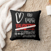 Vはビデオゲームおもしろいのバレンタインの日 クッション (ブランケット)