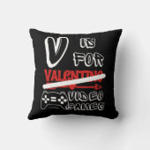 Vはビデオゲームおもしろいのバレンタインの日 クッション (裏面)