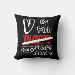 Vはビデオゲームおもしろいのバレンタインの日 クッション