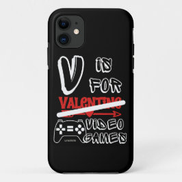 Vはビデオゲームおもしろいのバレンタインの日 iPhone 11 ケース