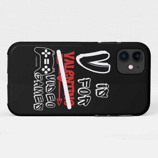 Vはビデオゲームおもしろいのバレンタインの日 Case-Mate iPhoneケース (裏面(横))