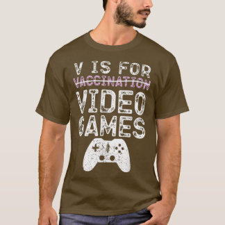 Vはビデオゲームのおもしろい予防接種ゲーマーボーイM Tシャツ