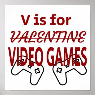 Vはビデオゲームのバレンタインの意味 ポスター