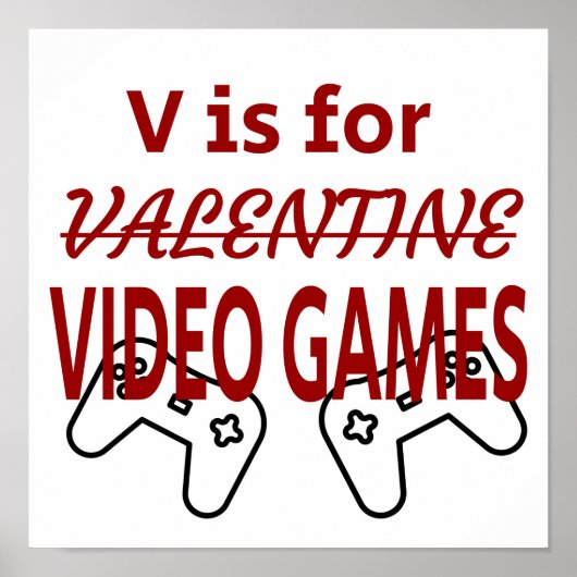 Vはビデオゲームのバレンタインの意味 ポスター (正面)