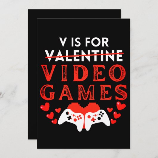 Vはビデオゲームのバレンタインデーおもしろいゲーマー用 (正面/裏面)