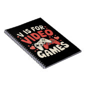 Vはビデオゲームのバレンタインデーおもしろいゲーマー用 ノートブック (右側)