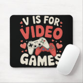 Vはビデオゲームのバレンタインデーおもしろいゲーマー用 マウスパッド (マウス)