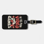 Vはビデオゲームのバレンタインデーおもしろいゲーマー用 ラゲッジタグ (正面横)