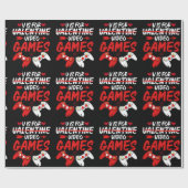 Vはビデオゲームのバレンタインデーおもしろいゲーマー用 ラッピングペーパー (フラット)