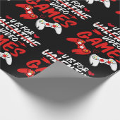 Vはビデオゲームのバレンタインデーおもしろいゲーマー用 ラッピングペーパー (角)