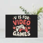 Vはビデオゲームのバレンタインデー+ゲーマーのジョークグッズ 招待状 (スタンド正面)