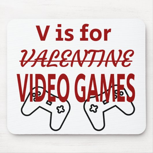 Vはビデオゲームのバレンタイン用 マウスパッド (正面)