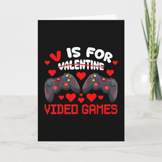 Vはビデオゲームのバレンタイン　ゲーマーの少年たち カード (正面)