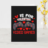 Vはビデオゲームのバレンタイン　ゲーマーの少年たち カード (黄色い花)
