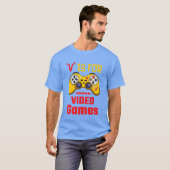 Vはビデオゲームの略 Funny gamer 楽しいギフト Tシャツ (正面フル)