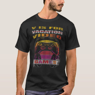 Vはビデオゲーム休暇ゲーマーボーイメンズ用 Tシャツ