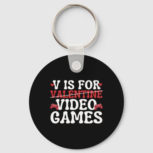 Vはビデオゲーム用おもしろいアンチバレンタインGam キーホルダー (正面)