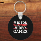 Vはビデオゲーム用おもしろいアンチバレンタインGam キーホルダー (正面)