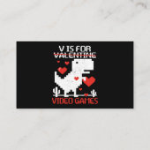 Vはビデオゲーム用おもしろい恐竜TレックスValentin 名刺 (裏面)