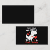 Vはビデオゲーム用おもしろい恐竜TレックスValentin 名刺 (正面/裏面)