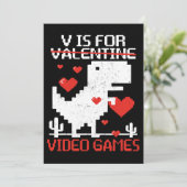 Vはビデオゲーム用おもしろい恐竜TレックスValentin 招待状 (スタンド正面)