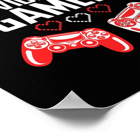 Vはビデオゲーム用ヴァレンティーヌデイゲーマーボーイズ ポスター (角)