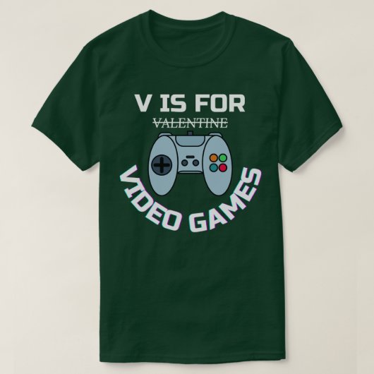 Vはビデオゲーム用 Tシャツ (デザイン正面)