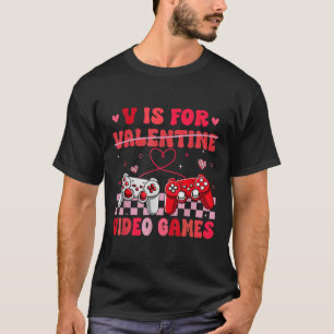Vはビデオゲーム用Valentine Gamer Valentines Da Tシャツ