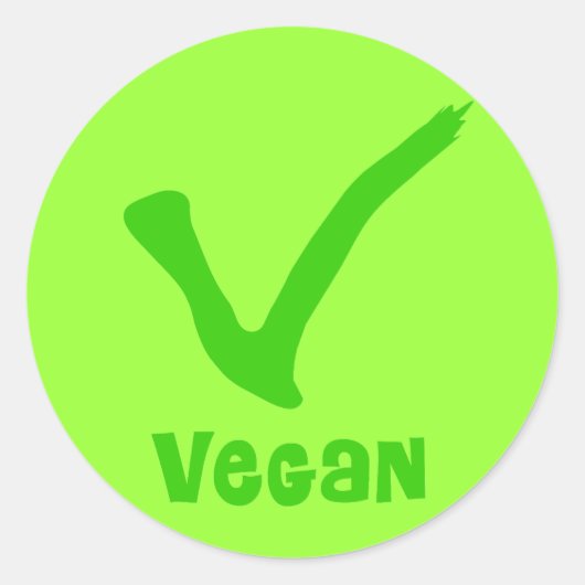Vはビーガン ラウンドシール (正面)